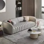 Alfar White Luxurious PU leather Sofa: Elegant 5-Seater Living Room Set - Image 5