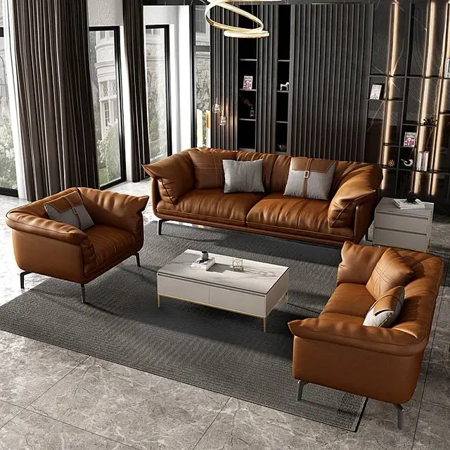 Lexis Luxurious PU Leather Sofa: Elegant 5-Seater Living Room - Image 5