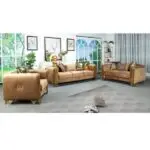 Gres Tough Luxurious PU leather Sofa: Elegant 5-Seater Living Room Set - Image 5