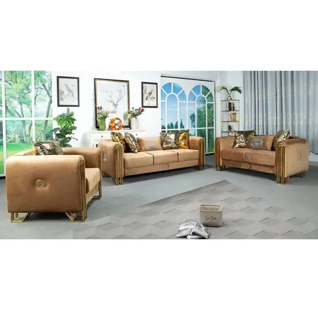 Gres Tough Luxurious PU leather Sofa: Elegant 5-Seater Living Room Set - Image 5