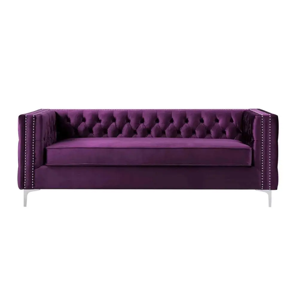 Chika Chesterfield Upholstered Velvet Sofa - Image 19