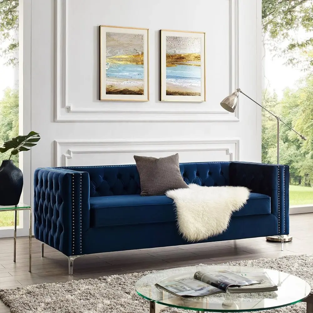 1000045204.jpg Chika Chesterfield Upholstered Velvet Sofa - Image 1