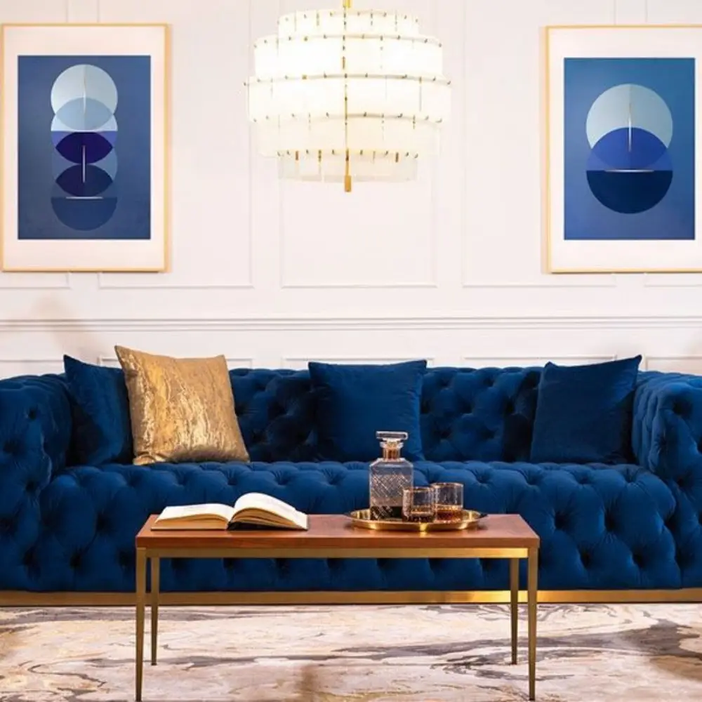 LuxeLounge Chesterfield Sofa - Image 1