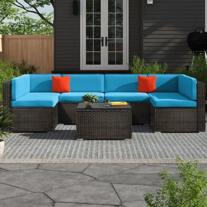 1000045623.jpg GARDENIA OUTDOOR PATIO SOFA SET 6 SEATER AND 1 CENTER TABLE (BROWN) - Image 1
