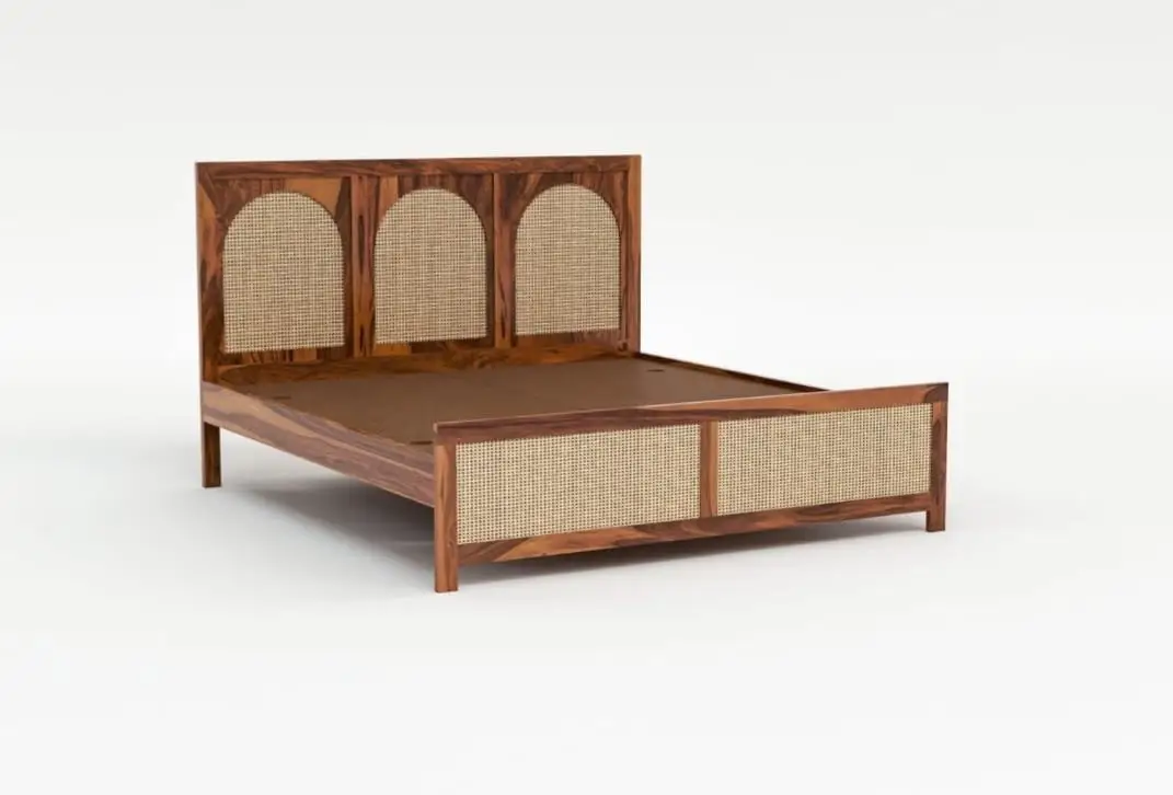Sifra Sheesham Wood and Cane Bed: Elegant, Durable & Comfort-Enhancing Design - Image 3