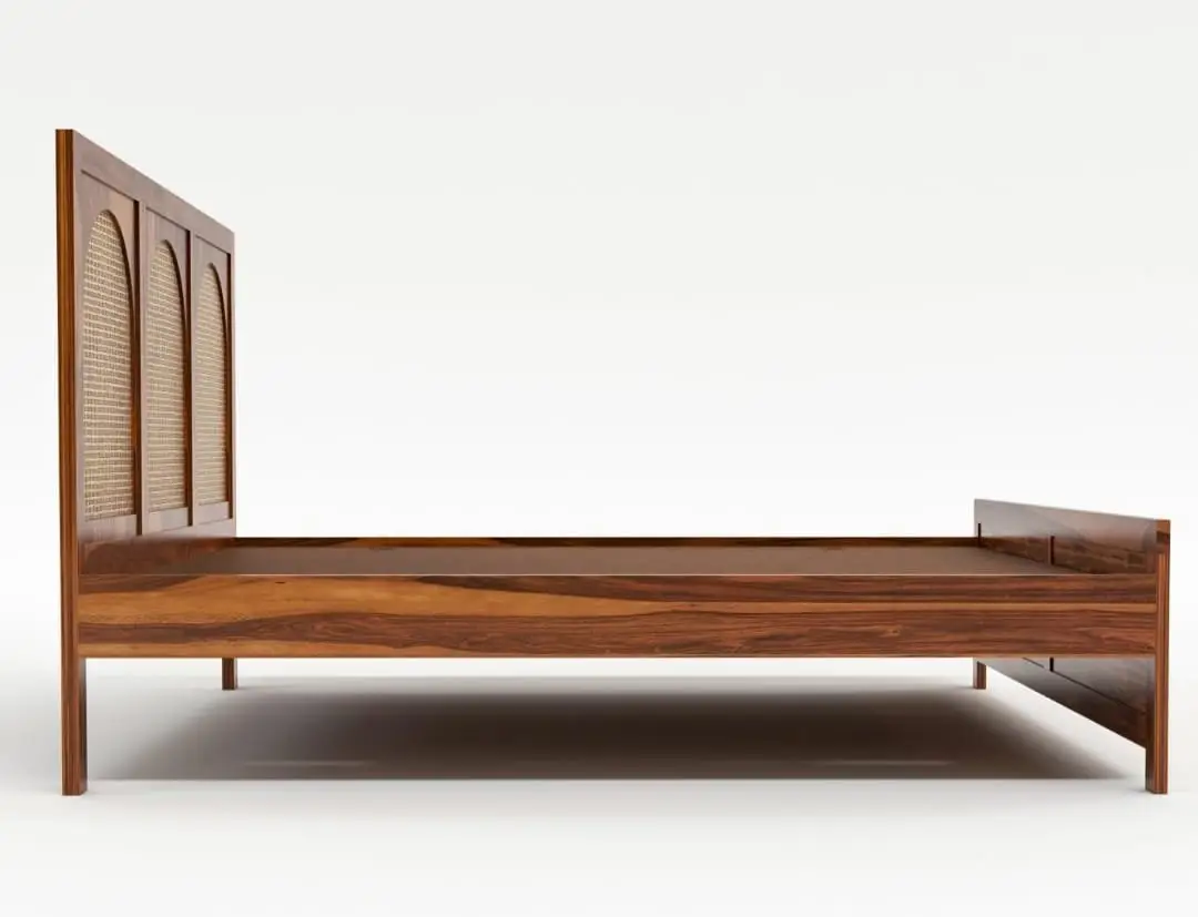 Sifra Sheesham Wood and Cane Bed: Elegant, Durable & Comfort-Enhancing Design - Image 2