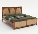 Sifra Sheesham Wood and Cane Bed: Elegant, Durable & Comfort-Enhancing Design