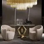White Hall Elegant Modernity: The Luxe Gold Rectangular Console Table - Image 6