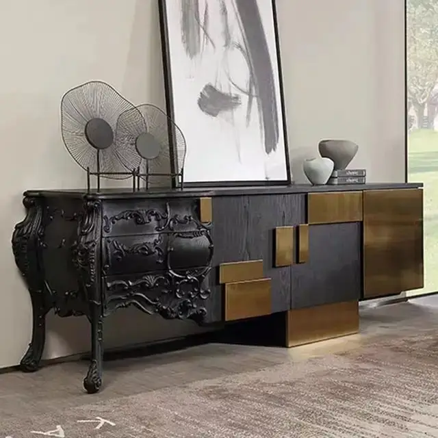 Hayyatt Bar Unit sideboard cabinet with Wooden Base - Image 6