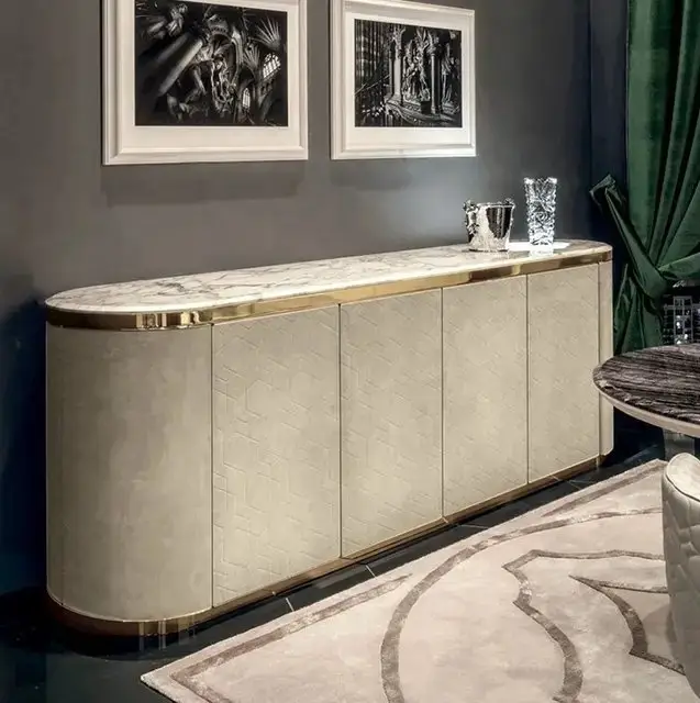 1000047469-1.jpg Roxxen Bar Unit sideboard cabinet with Stainless Steel Base - Image 1