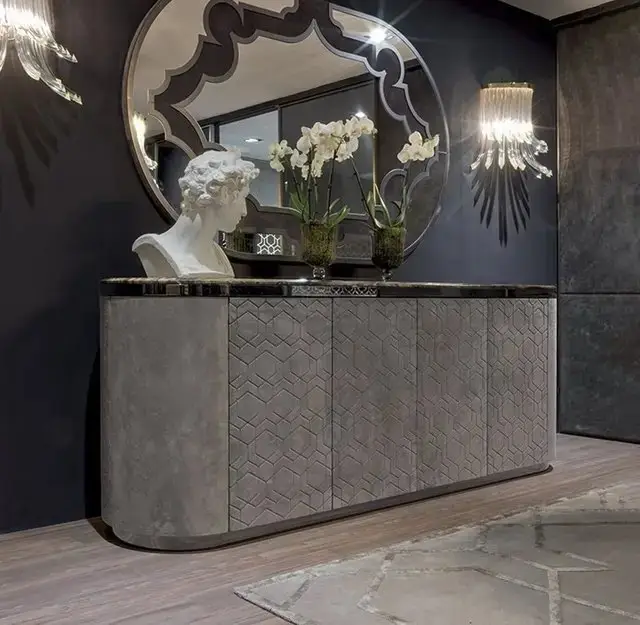 Roxxen Bar Unit sideboard cabinet with Stainless Steel Base - Image 2