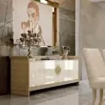 Scorpion Sideboard Unit High Gloss sideboard cabinet with Stainless Steel Base