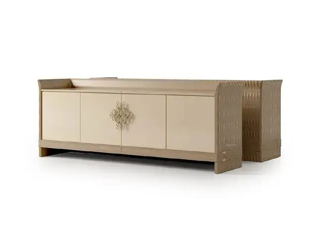 Scorpion Sideboard Unit High Gloss sideboard cabinet with Stainless Steel Base - Image 3