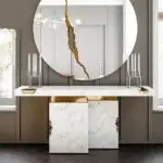Zodiac Modern Luxury Style Rectangular Marble Console Table - Image 5