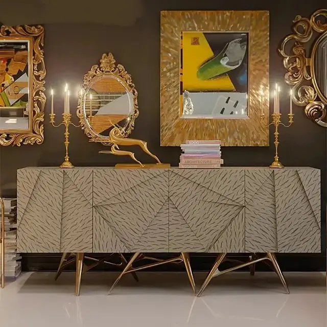 1000047545.jpg Aron Bar Unit sideboard cabinet with Stainless Steel Base - Image 1