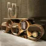 Amoeba Modern Elegance | The Ultimate Sideboard for Sophisticated Storage and Style | Round Stainless steel base