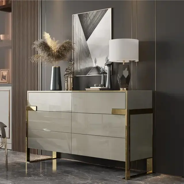 1000047598.jpg Pristine Side Board Cabinet Bar Unit | Wooden sideboard | Golden Leg - Image 1