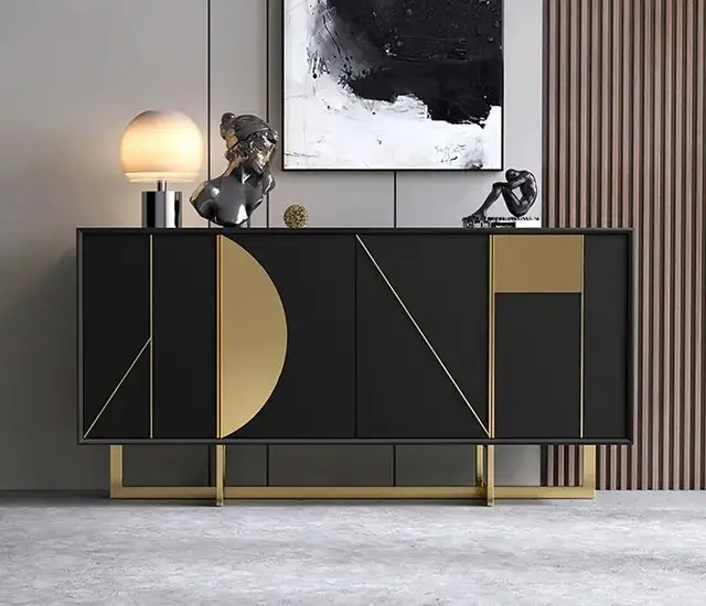 1000047604.jpg Meta Modern Elegance: The Ultimate Sideboard for Sophisticated Storage and Style | Stainless steel legs - Image 1