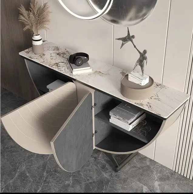 Libra Side Board Cabinet Bar Unit | Wooden sideboard | Golden Leg - Image 7