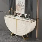 Libra Side Board Cabinet Bar Unit | Wooden sideboard | Golden Leg