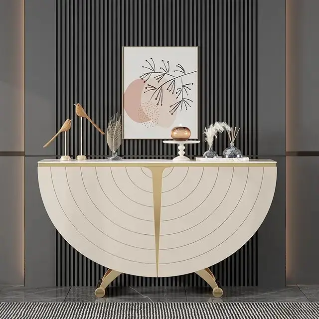 Libra Side Board Cabinet Bar Unit | Wooden sideboard | Golden Leg - Image 4