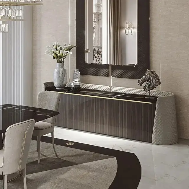 1000047635.jpg Alex Bar Unit PU Leather sideboard cabinet | minimalist sideboard - Image 1
