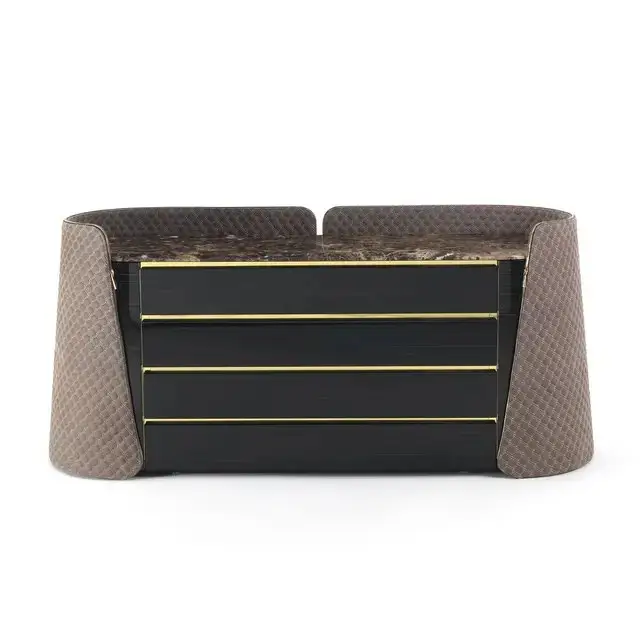 Alex Bar Unit PU Leather sideboard cabinet | minimalist sideboard - Image 3