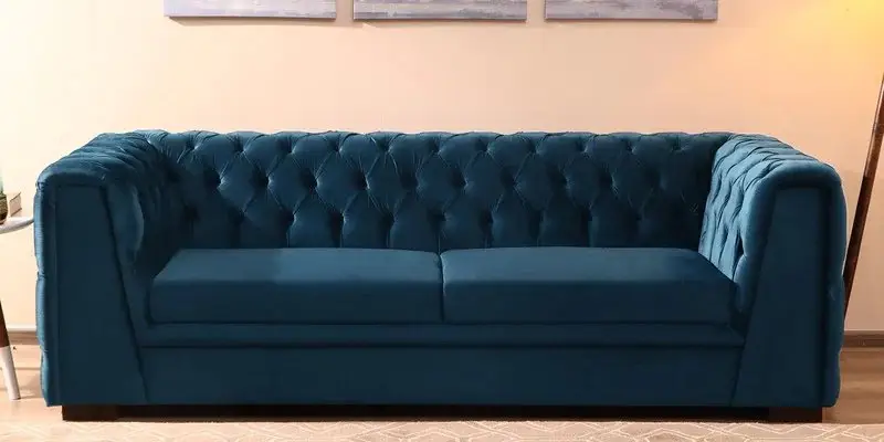 Edison Luxurious Velvet Sofa: Elegant 3-Seater Living Room - Image 5