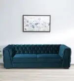 Edison Luxurious Velvet Sofa: Elegant 3-Seater Living Room