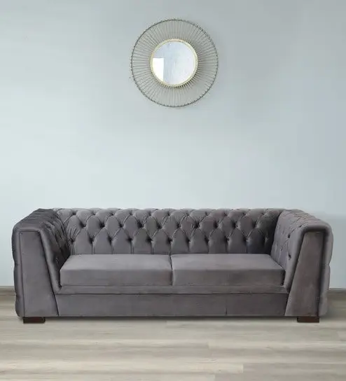 Edison Luxurious Velvet Sofa: Elegant 3-Seater Living Room - Image 7