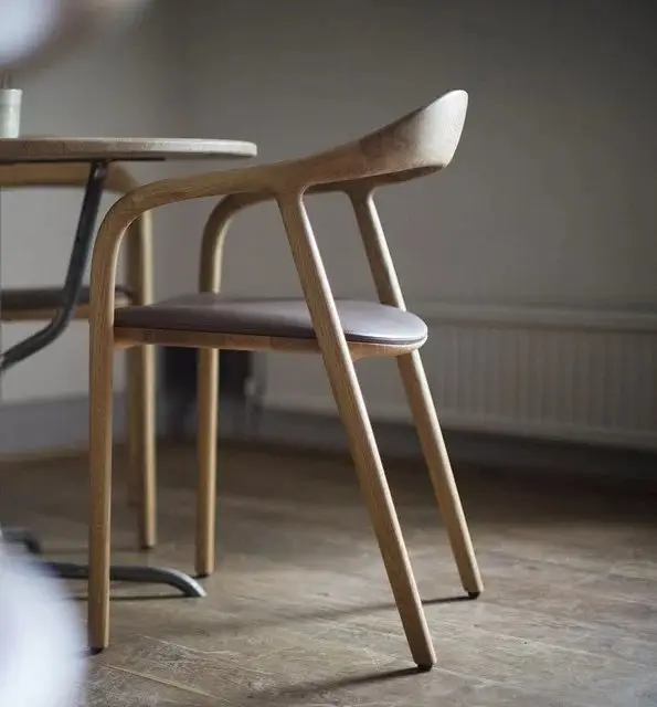 Wooden Cafe Chair | Sheesham wood Dining Chair | Cafe Designer Chair - 4Pc - Image 2