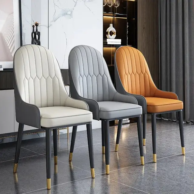 Zenith PU leather Dining Chair | Modern Design Restaurant Chair-2pc - Image 5