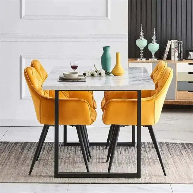 Umi Velvet Dining Chair | Modern Design Restaurant Chair-2pc - Image 4
