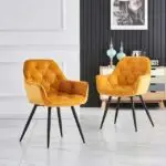 Umi Velvet Dining Chair | Modern Design Restaurant Chair-2pc - Image 5