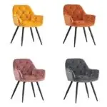 Umi Velvet Dining Chair | Modern Design Restaurant Chair-2pc - Image 3
