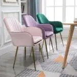 Shimi Stripe Exclusive Modern Design Dining Chair, Restaurant Chair-2pc - Image 16