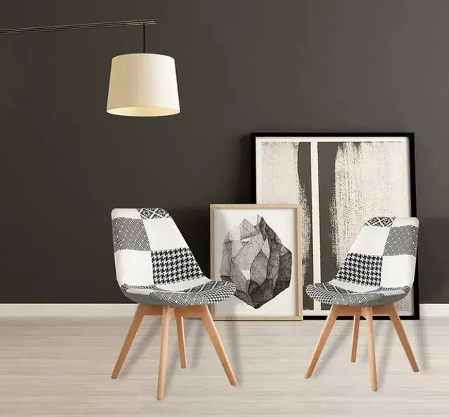 Patchwork Chair | Dining Chair Designer Chair - 4Pc - Image 3