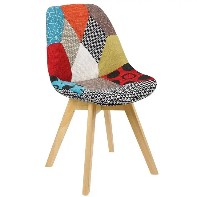 Patchwork Chair | Dining Chair Designer Chair - 4Pc - Image 4