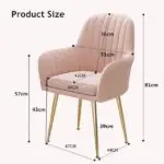 Shimi Stripe Exclusive Modern Design Dining Chair, Restaurant Chair-2pc - Image 5