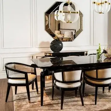 Cane Dining Chair | Sheesham Wood Restaurant Chair-2pc - Image 4