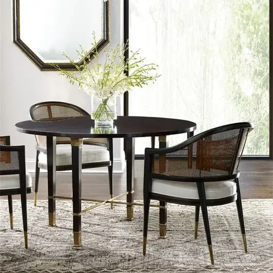 Cane Dining Chair | Sheesham Wood Restaurant Chair-2pc - Image 6