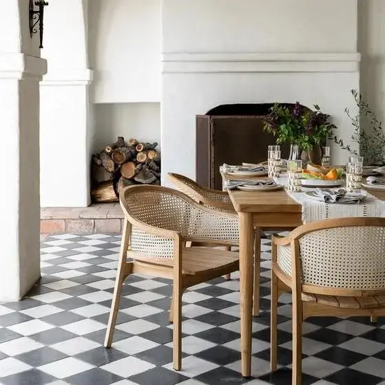 Cane Dining Chair | Sheesham Wood Restaurant Chair-2pc - Image 5
