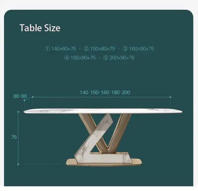 Blush Dining Table Stainless Steel Golden Leg + Natural Marble Top Table - Image 5