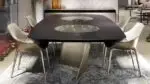 Rendezvous Dining Table Stainless Steel Golden Leg + Natural Marble Top Table - Image 4