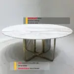 Ronan Modern Sintered Stone Round Dining Table For Dining Room - Image 5