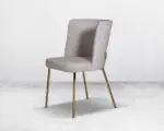Ray Dining Table Stainless Steel Golden Leg + Natural Marble Top Table with 6 chairs set - Image 6