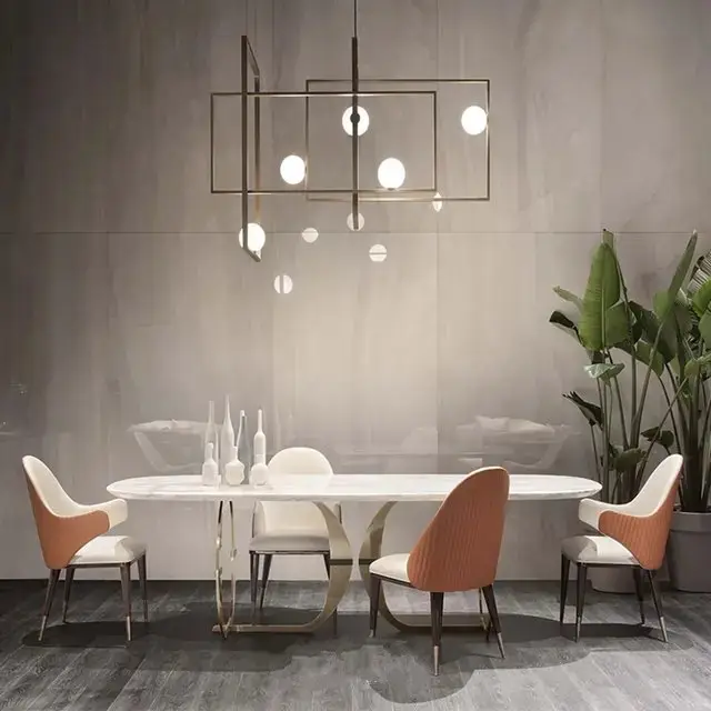 Luxurious Diana Dining Table and six Chairs Set - Image 2