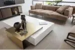 Maxwell Coffee Table Elegant Living Room Stainless Steel Gold Base With Marble - Image 7