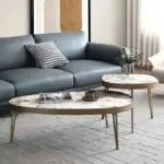 Nesting Italian Faux Marble with Stainless Steel frame Coffee Table - view 6