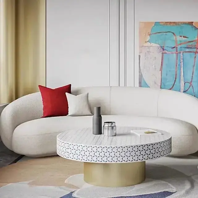 Leon Casa Modern Inlay Coffee Table - Image 6